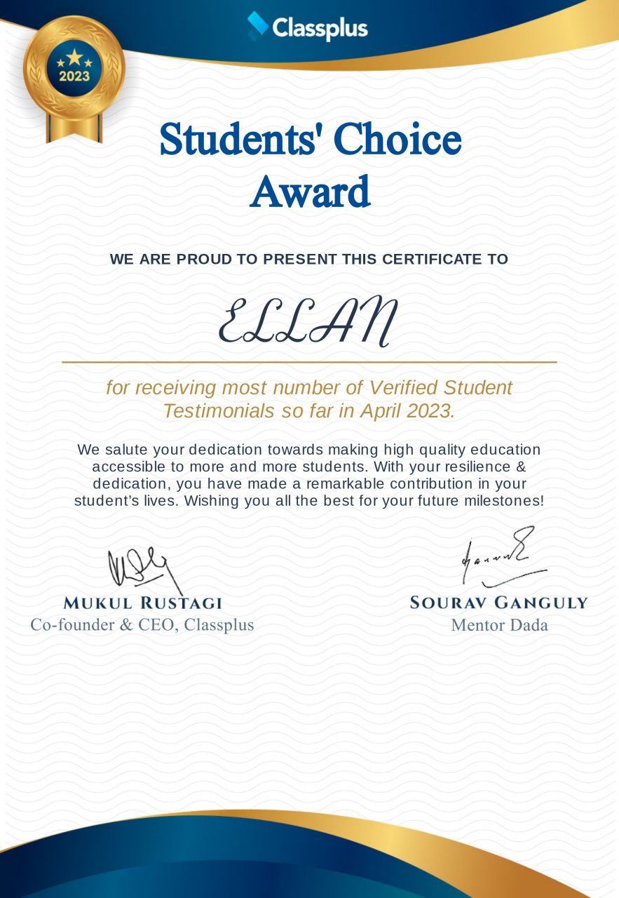Ellan-Certified of Appreciation