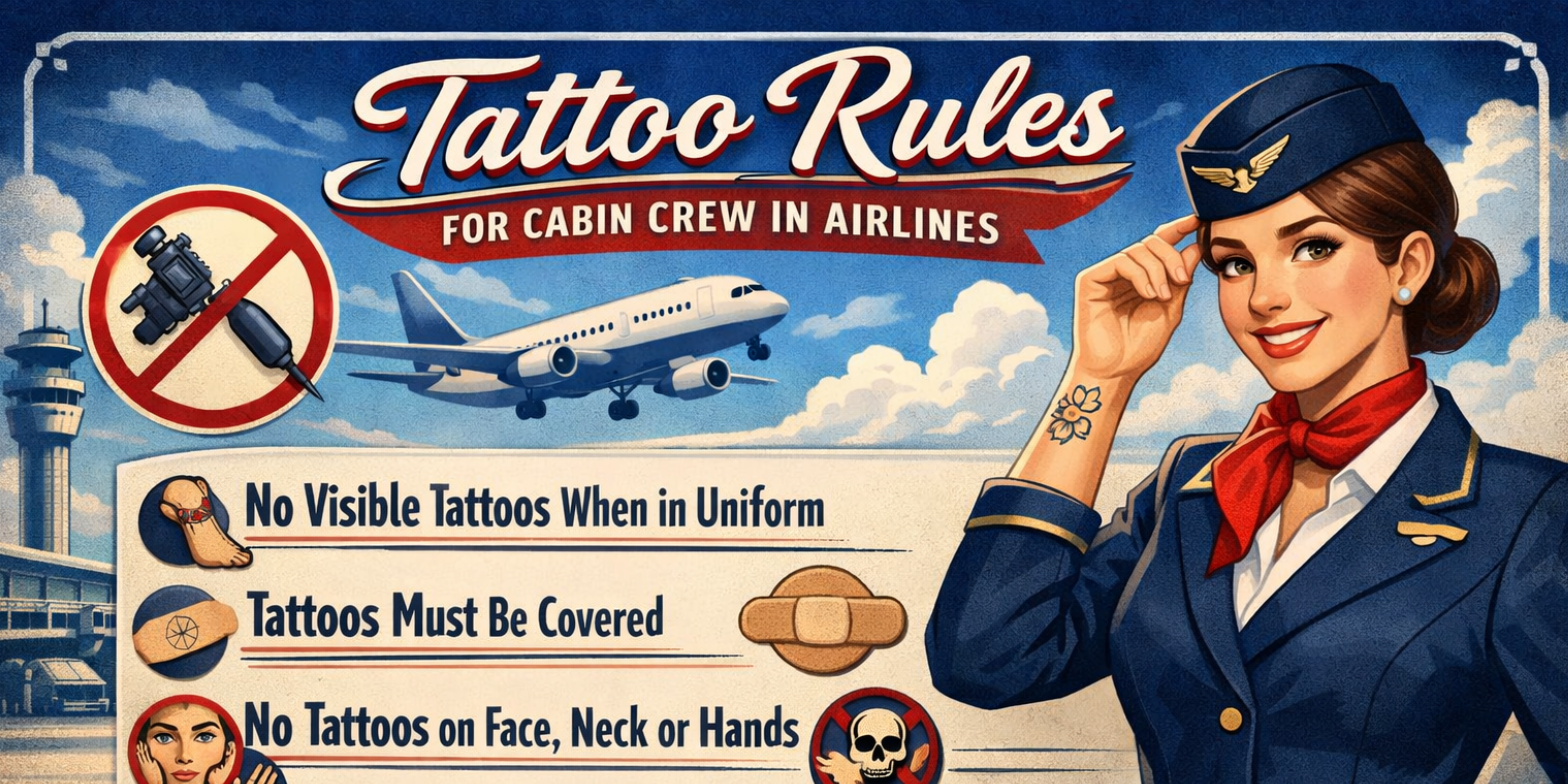 Tattoo Rules for Cabin Crew in Airlines